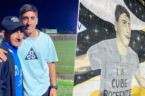 Miguel Merentiel visitó al club que marcó su carrera: Atlético Bella Vista
