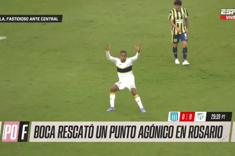 No se vio: el gesto de Villa tras el 2-2 que generó polémica en Rosario