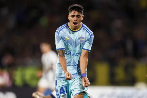 Luca Langoni en Boca vs. Talleres