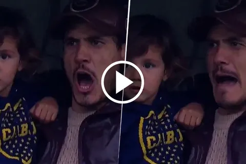 El grito de gol de Cavani al 1 a 1 de Boca