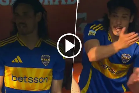 VIDEO | La furia de Edinson Cavani cuando Diego Martínez lo sacó del Boca-River