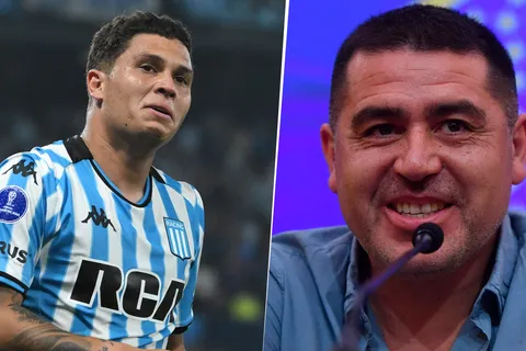 Juanfer Quintero y Juan Román Riquelme