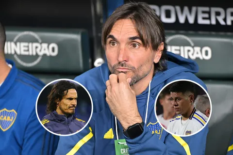 Diego Martínez reveló el cruce que tuvo con Cavani en una práctica: debió intervenir Marcos Rojo