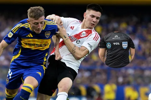 Quién será el árbitro en  el Superclásico entre Boca y a River por el Apertura 2025 y cómo le fue a cada equipo con él