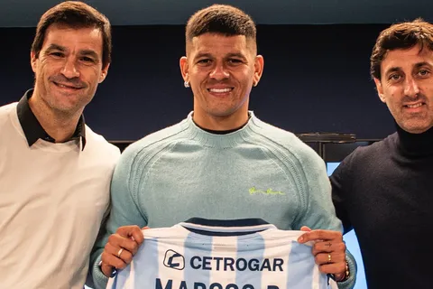 Marcos Rojo fue presentado en Racing