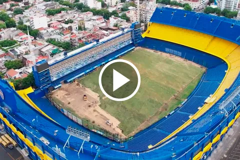VIDEO | Continúa el resembrado del césped de La Bombonera