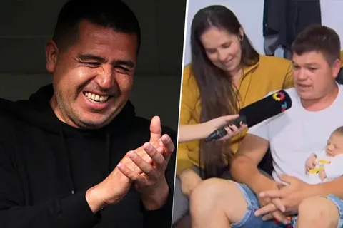 Una madre dio a luz en un auto por las inundaciones y le puso Román Riquelme a su bebé