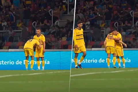 VIDEO | No se vio: el gesto de Merentiel a Janson tras el golazo del extremo de Boca