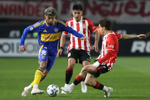 Cristian Medina en un Boca vs. Estudiantes