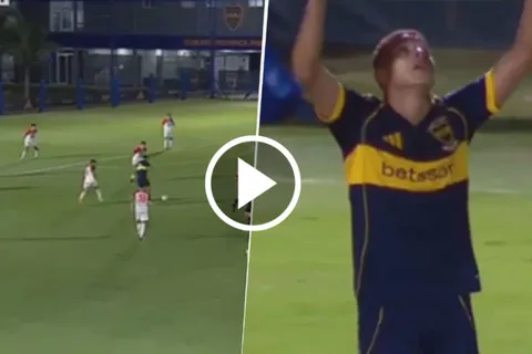 VIDEO | El golazo de Leonel Flores en la Reserva de Boca, con Úbeda en la platea
