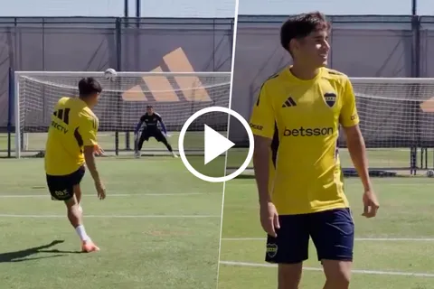 ¿Tendrá su chance? El golazo de Tomás Aranda en el entrenamiento de Boca