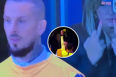 Confirmado: quién es la mujer que celebró la amarilla a Benedetto en La Bombonera