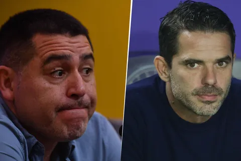 Juan Román Riquelme y Fernando Gago