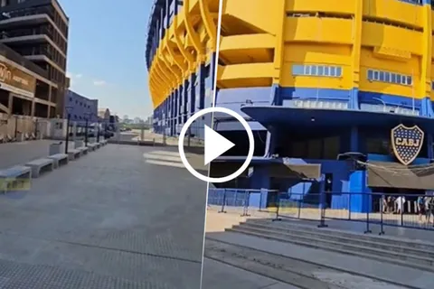 La nueva explanada en la puerta principal de la Bombonera
