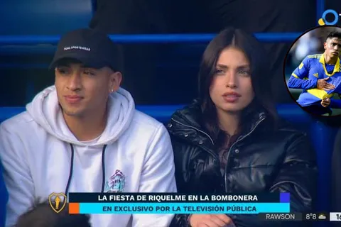 Equi Férnandez junto a su novia