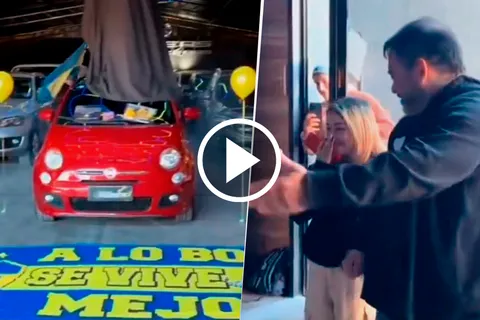 VIDEO | Viral: se compró su primer auto y lo festejó "a lo Boca"