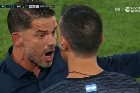 El enojo de Fernando Gago tras el gol de Racing