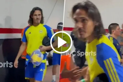 La reacción de Edinson Cavani al pedido de algunos hinchas de River