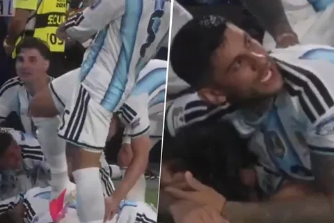 La divertida "venganza" de Leandro Paredes al Cuti Romero en el festejo del gol a Cabo Verde
