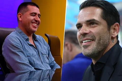 Fernando Gago y Juan Román Riquelme