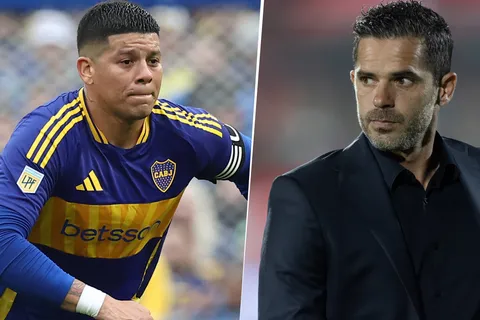 Fernando Gago y Marcos Rojo en Boca