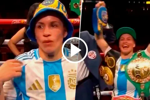 A lo Boca: el festejo de Chucky Alaniz tras coronarse tricampeona del mundo en peso mosca