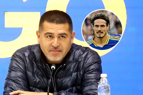 La decisión que tomará Riquelme con Edinson Cavani si Boca clasifica a la Copa Libertadores