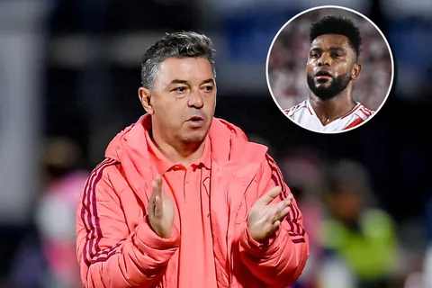 Marcelo Gallardo tuvo una charla con Miguel Borja