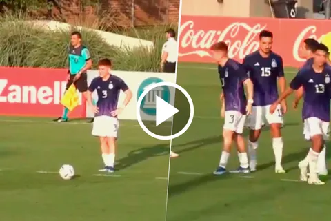 VIDEO | El Colo Barco metió un gol de tiro libre para la Selección Sub 23, con ayuda del arquero