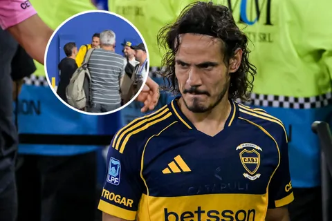 Cómo fue el encuentro entre Cavani y un grupo de hinchas de Boca a la salida de La Bombonera