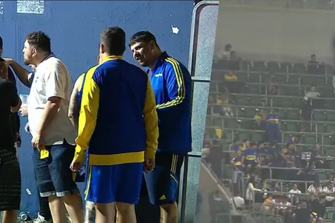 Hinchas de Boca demorados en el estadio de Palmieras (Allianz Parque)