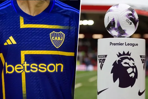 El escudo y la camiseta de Boca su jugaría en la Premier League