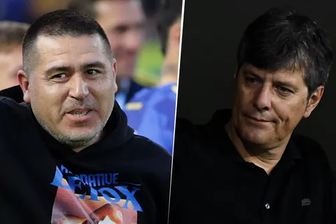 Juan Román Riquelme y Mario Pergolini