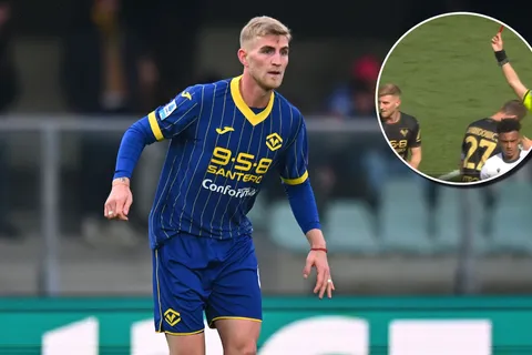 Nicolás Valentini fue expulsado en Hellas Verona