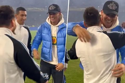 VIDEO | No se vio: así fue el encuentro entre Rojo y Messi en la despedida de Riquelme