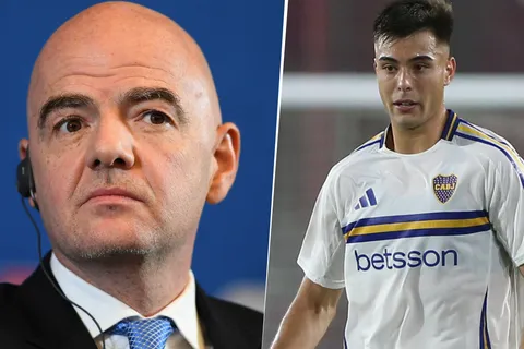 Gianni Infantino y Aaron Anselmino