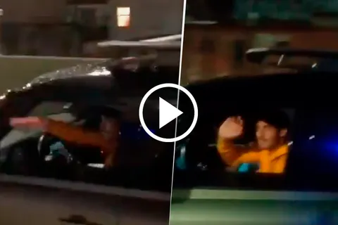 Un grupo de hinchas de Boca se encontró con Cavani en la autopista y su reacción se hizo viral