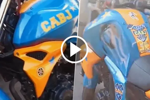 Locura por Boca: el hincha que viajó en su moto bostera hasta Córdoba para ver el partido ante Estudiantes
