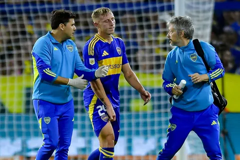 Juan Barinaga sintió una molestia y es duda para el próximo partido de Boca