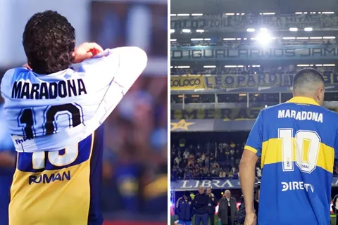 ¿Qué postearon en la cuenta de Maradona después del homenaje de Riquelme a Diego?