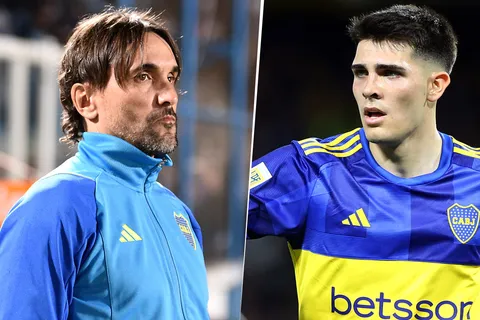 Diego Martínez y Vicente Taborda, ex jugador de Boca