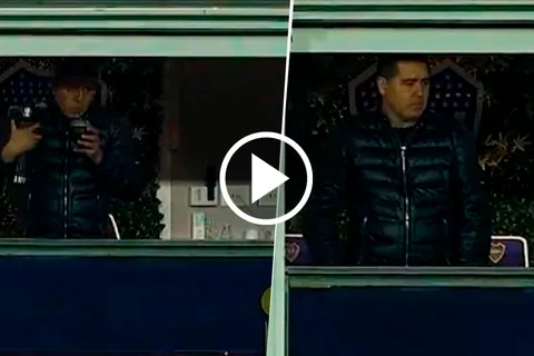 VIDEO | Cómo reaccionó Juan Román Riquelme al gol de Cavani ante Cruzeiro