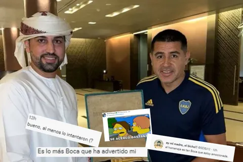 Viral: un jeque árabe le hizo un regalo especial a Riquelme, pero con un error