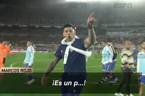 VIDEO | "Es un p...": la furia de Marcos Rojo en el medio de la pelea entre Boca y River