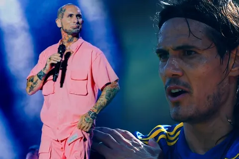 Inesperado: el mensaje del cantante de Ke Personajes a Edinson Cavani por su falta de gol