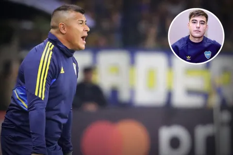 Almirón llenó de elogios a Anselmino tras su debut en Boca: "Estoy contento por él"