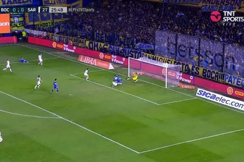 Gol de Merentiel a Sarmiento