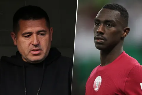 Juan Román Riquelme y Almoez Alí