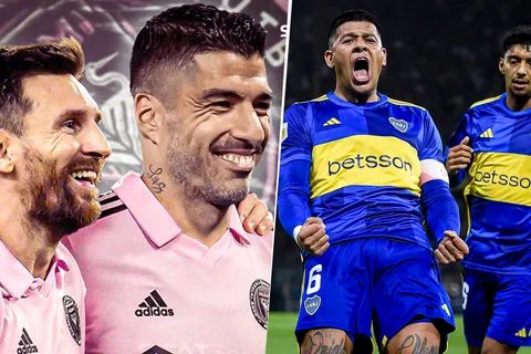 Marcos Rojo y Cristian Median en Boca - Lionel Messi y Luis Suárez en Barcelona