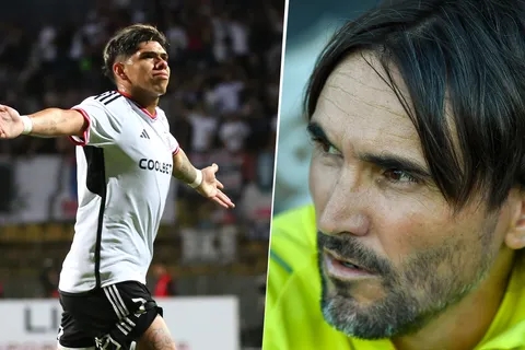 Carlos Palacios, delantero de Colo Colo, y Diego Martínez, DT de Boca